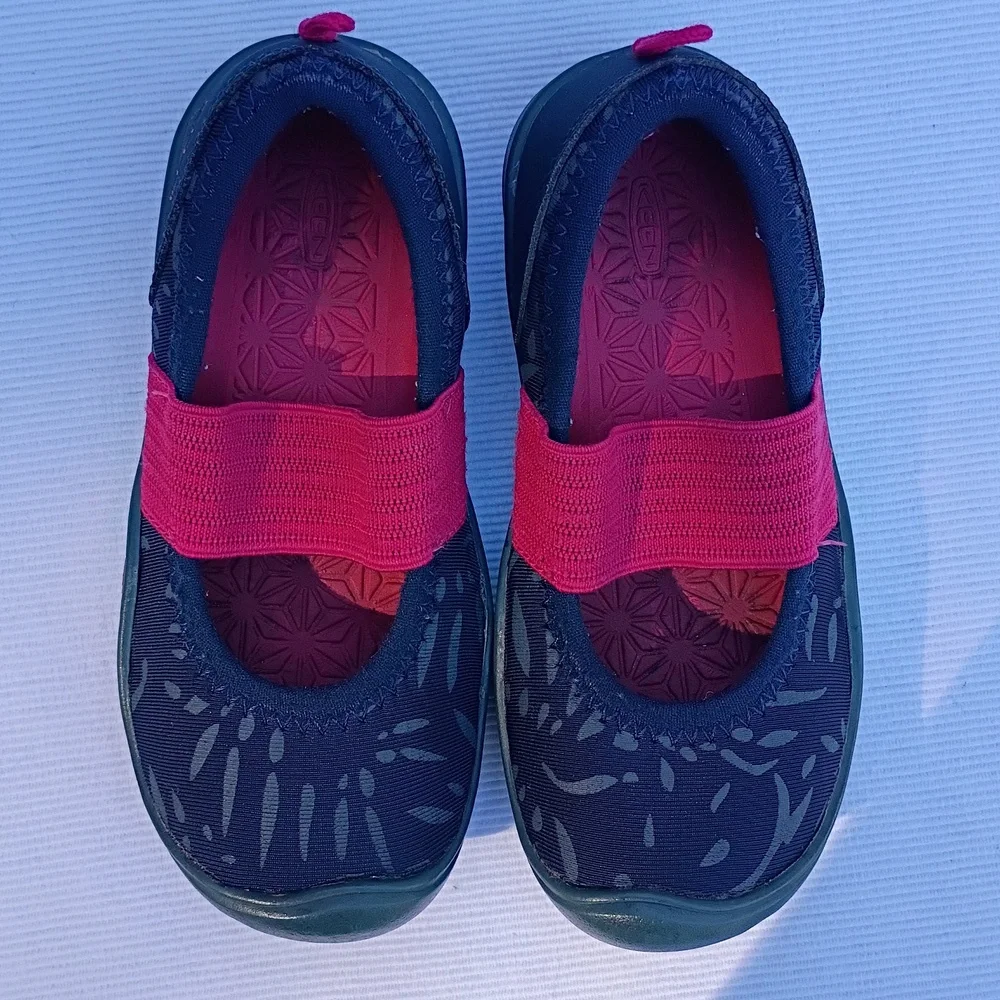 Keen Navy And Red Mary Jane Kids Shoe